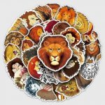 Set 50 samolepek lev – Zboží Živě