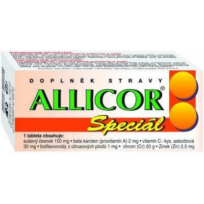 Allicor Super česnek + vitamin C 60 tablet – Zbozi.Blesk.cz