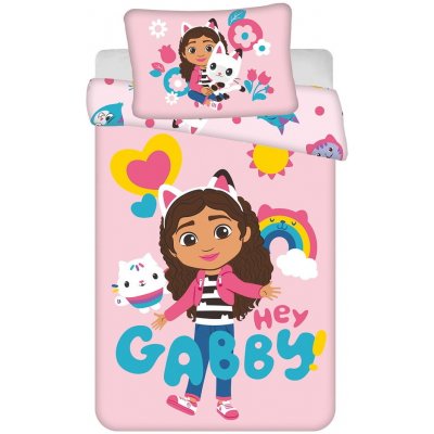 Jerry Fabrics Gabby's Dollhouse dětské povlečení růžová barevná 100 x 135 cm – Zboží Dáma