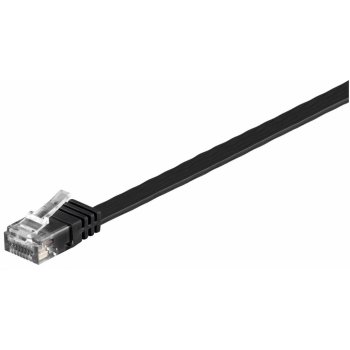 MicroConnect V-UTP602S-FLAT UTP CAT6, 2m, černý