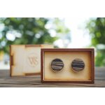 Wood Style manžetové knoflíčky dub černý – Zboží Dáma