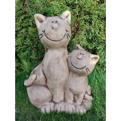 Makra Keramická kočka s kotětem – Zboží Mobilmania