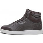 Puma kotníkové Shuffle Mid Fur šedé – Zboží Dáma