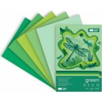 Barevný papír A4 170g20l 5 odstínů zelené – Sleviste.cz