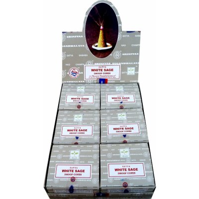 Shrinivas Satya Vonné kužely White sage 12 ks – Zboží Dáma