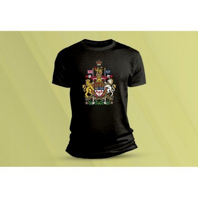 Sandratex dětské bavlněné tričko Státní znak Kanady., černá – Zboží Mobilmania