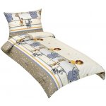 Bellatex Povlečení krepové Hnědá Béžová Bílá 140x200 70x90 – Sleviste.cz