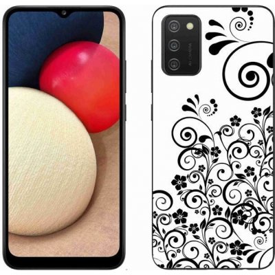 Pouzdro mmCase Gelové Samsung Galaxy A02s - černobílé květinové vzory – Zbozi.Blesk.cz