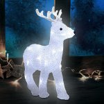 Deuba® LED akrylová figurka vánočního jelena – Hledejceny.cz