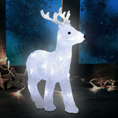 Deuba® LED akrylová figurka vánočního jelena – Hledejceny.cz