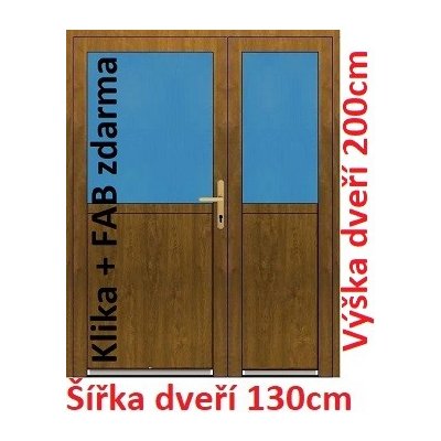 Soft Dvoukřídlé vchodové 1/2 sklo bílá 130 x 200 cm – Hledejceny.cz
