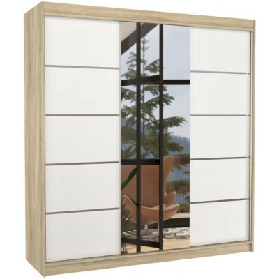 ArtAdrk Šatní BERGEN 200 cm dub sonoma/bílá – Sleviste.cz