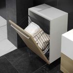 Koš na prádlo STARAX k zavěšení skládací antracit 350mm-280x260x500mm S-8122-A – Sleviste.cz