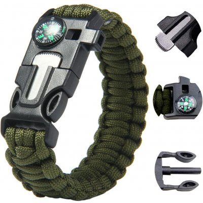 Verk 14372 Náramek přežití Paracord 5 v 1 khaki – Zboží Dáma