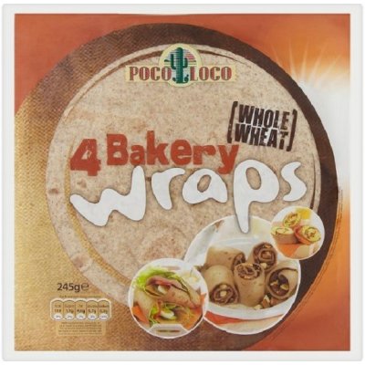 Poco Loco Wraps Whole Wheat 25 cm 4 Ks 245 g – Zboží Dáma Poco Loco Wraps Whole Wheat 25 cm 4 Ks 245 g – Zboží Dáma
