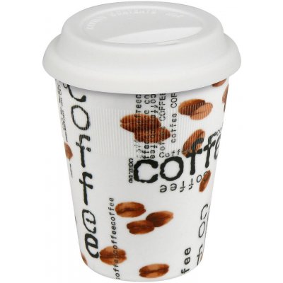 Könitz Coffee Collage To Go Mug with Lid hrnek na kávu hrnek na cesty porcelán 380 ml – Zboží Mobilmania