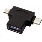 PremiumCord Adaptér USB-A na USB-C + micro USB-B, kur31-12 – Zboží Živě