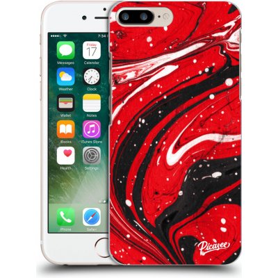 Pouzdro Picasee silikonové Apple iPhone 7 Plus - Red black čiré – Zboží Mobilmania