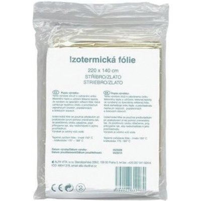 Fixaplast izotermická fólie stříbro/zlato 220 x 140 cm – Zbozi.Blesk.cz