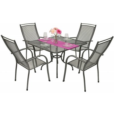 DEOKORK Zahradní kovová sestava PALMA IV. 1+4 Stůl 105 x 105 cm (u505) – Hledejceny.cz