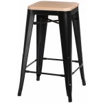 D2.Design Paris wood 65cm borovice natural černá – Zboží Dáma