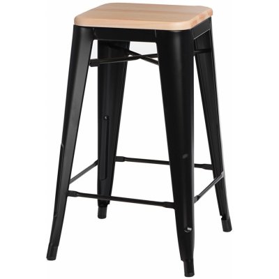 D2.Design Paris wood 65cm borovice natural černá – Zboží Dáma