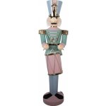 Kovová dekorace Louskáček Nutcracker s bubínkem - 37*40*129 cm - Clayre & Eef – Hledejceny.cz