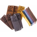 Štítek, nášivka- Hand made s králíkem - umělá kůže 50 x 20 mm – Hledejceny.cz