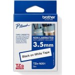 Brother TZE-N201 černý tisk/bílý podklad 3,5 mm x 8 m originální páska – Zboží Dáma