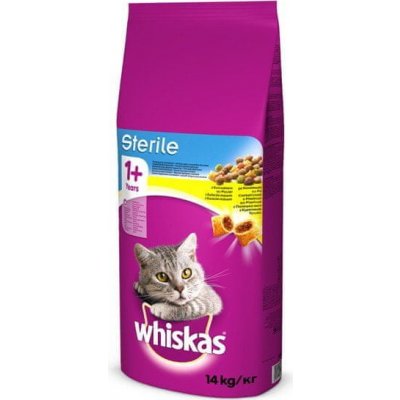 Whiskas Sterile 14 kg granule pro kočky po sterilizaci s kuřecím masem