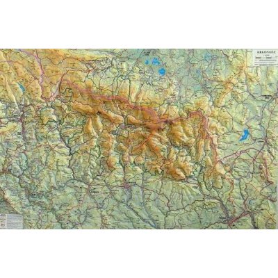 Krkonoše - reliéfní nástěnná mapa - 1:66 666 – Zboží Mobilmania