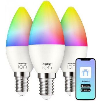 Niceboy ION SmartBulb RGB E14, 6 W, set 3 ks