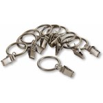 Wooline Kovové záclonové žabky a kroužky, mosaz – Zboží Mobilmania