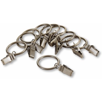 Wooline Kovové záclonové žabky a kroužky, mosaz – Zboží Mobilmania