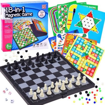 JOKOMISIADA Herní sada 18v1 desková hra Šachy Gr0081 – Zboží Dáma