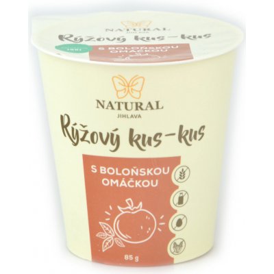 Natural Jihlava Rýžový kus kus s boloňskou omáčkou bez lepku mléka a vajec 85 g – Zboží Dáma