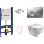 Závěsný WC set Geberit do lehkých stěn / předstěnová montáž + WC Kolo Rekord SIKOGES7K3 – Sleviste.cz