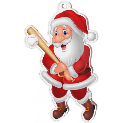 Bauer Decor Akrylátová vánoční ozdoba Santa Claus single baseball – Hledejceny.cz