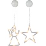 Nipeko Závěsná vánoční hvězda + anděl 2x8LED 809-11 – Hledejceny.cz