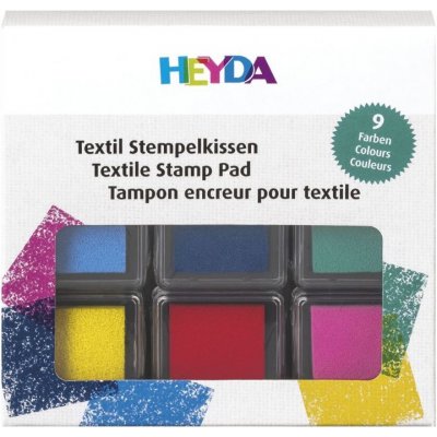 HEYDA Sada razítkových podušek na textil 9ks – Zboží Mobilmania