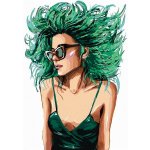 ZUTY Malování podle čísel ŽENA SE ZELENÝMI VLASY 40 x 50 cm – Zboží Mobilmania