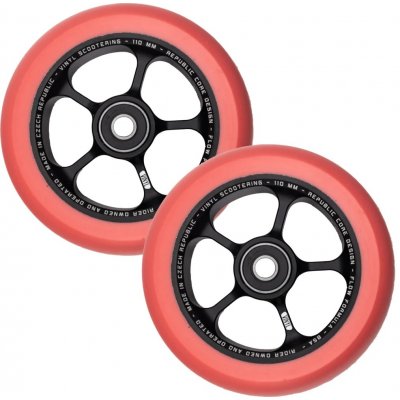 Vinyl Scootering Kolečka 110x24mm black/faded red 2 ks – Zboží Dáma