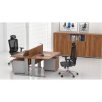 NABYTEK-DESIGNOVY.CZ - ZEP 2.6 19 Sestava kancelářského nábytku Komfort 2.6 ořech/šedá – Zboží Dáma