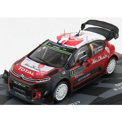 Wrc Edicola Citroen C3 Team Total Abu Dhabi N 8 Rally Montecarlo 2017 S.lefebvre G.moreau Červená Šedá 1:43 – Zboží Mobilmania