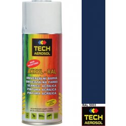 TECH AEROSOL Univerzální akrylová barva ve spreji 400 ml RAL 5003 safírová modrá lesk