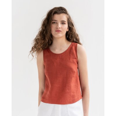 Magic Linen lněný top Paros v hlíny – Sleviste.cz