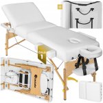 tectake 404374 skládací masážní lehátko somwang -3zóny 7,5 cm polstrováním bílá – Zboží Dáma