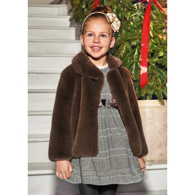 Mayoral kožíšek s límečkem hnědý – Zboží Mobilmania