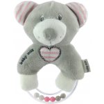 BABY MIX plyšové chrastítko medvěd růžový – Zboží Mobilmania