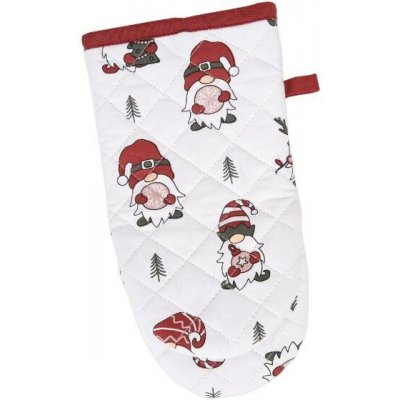 SCANquilt chňapka DEKORO vánoční elfíci bíločervená 15 x 30 cm – Zboží Dáma